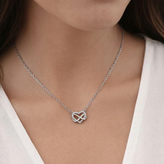 Infinity Heart Pendant Necklace