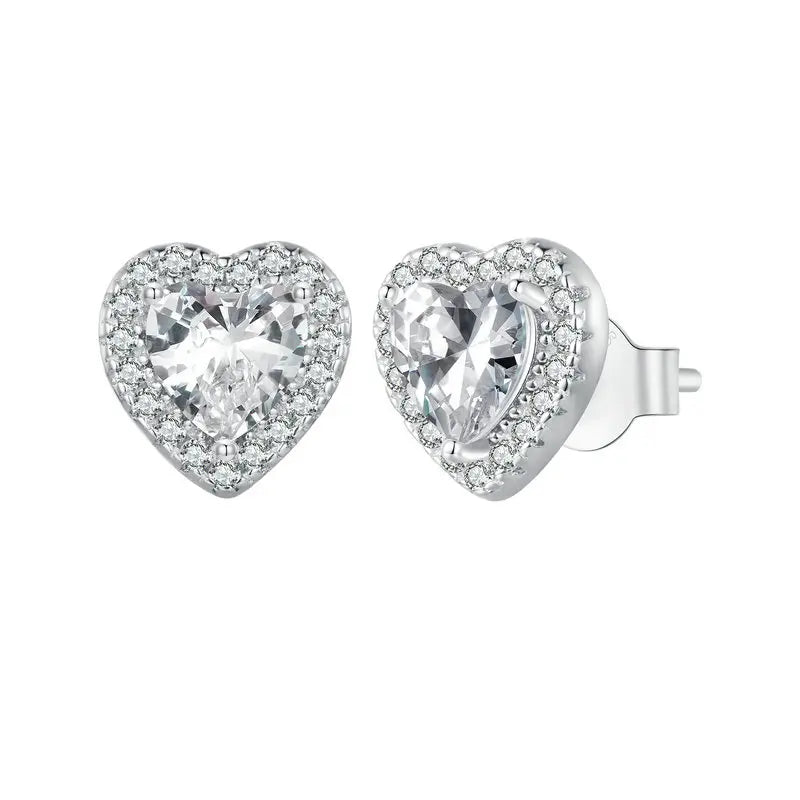 Halo Round Stud Earrings