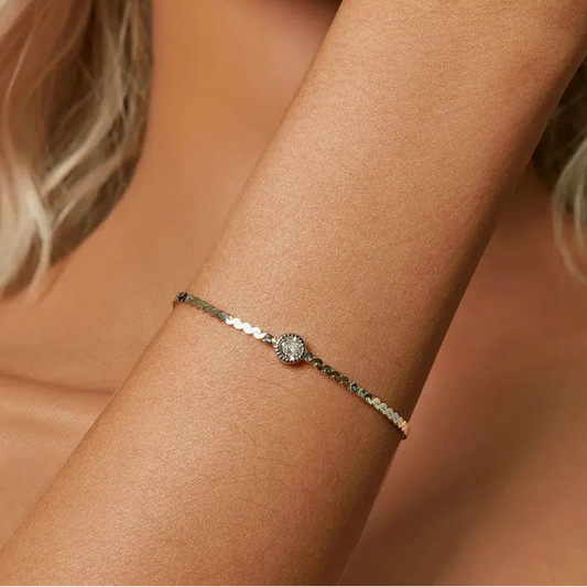 Sparkling Moissanite Bezel Bracelet