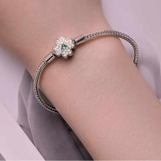 Four-Leaf Clover Charm Bracelet