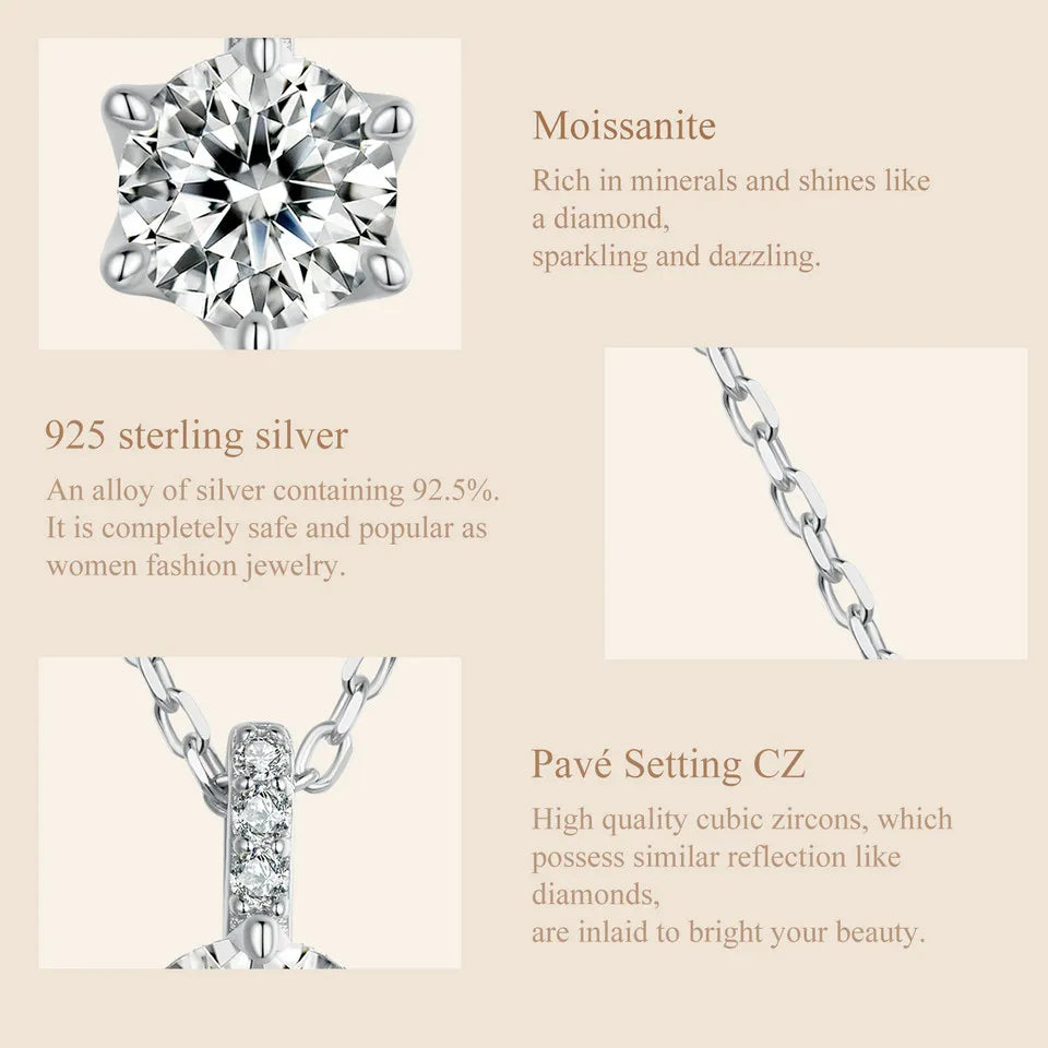 Heart Moissanite Pendant Necklace