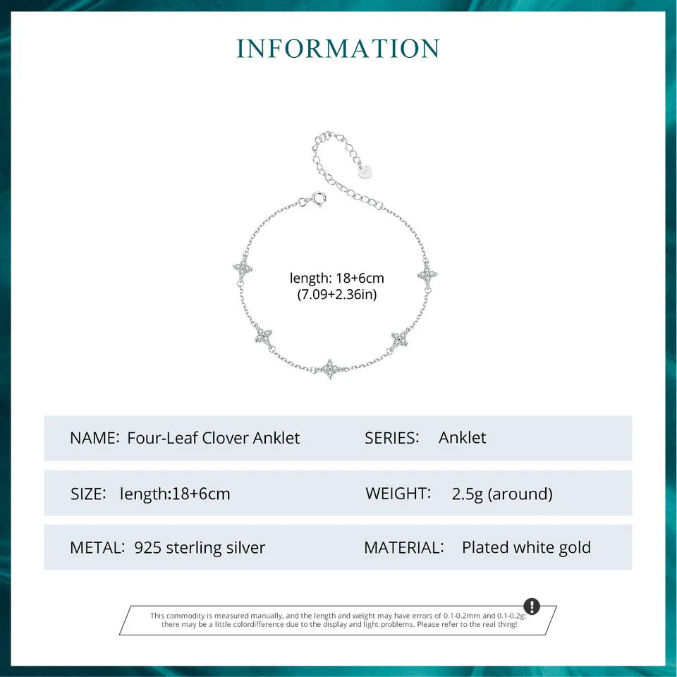 Four-Leaf Clover Anklet