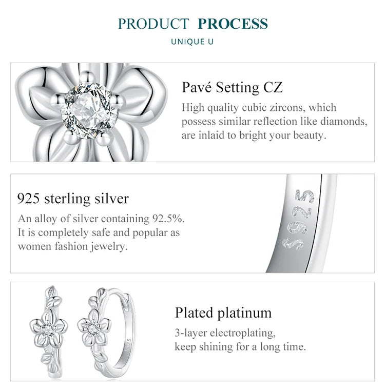 Flower & Vine Hoop Earrings