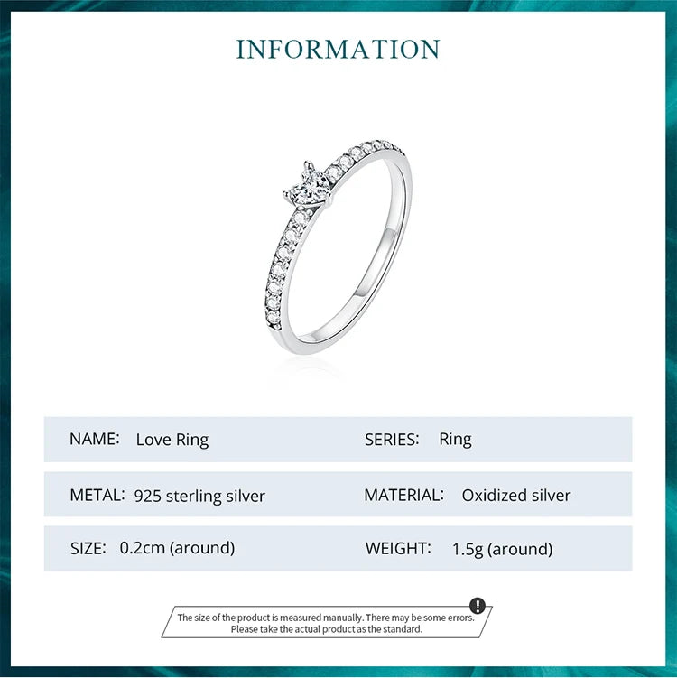 CZ Heart Promise Ring