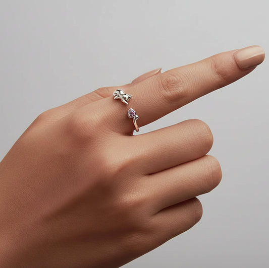 Cute Cat Adjustable Ring