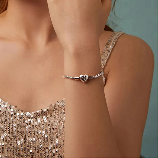 Starburst Snake Chain Charm Bracelet