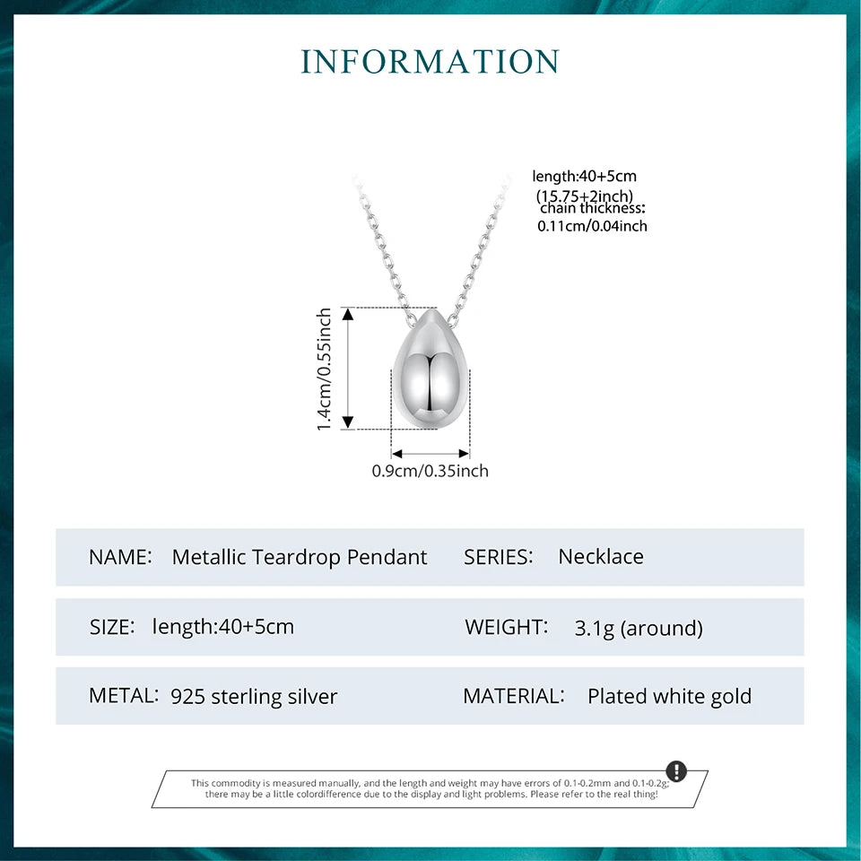 Teardrop Pendant Necklace