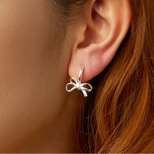 Bow Hoop Earrings