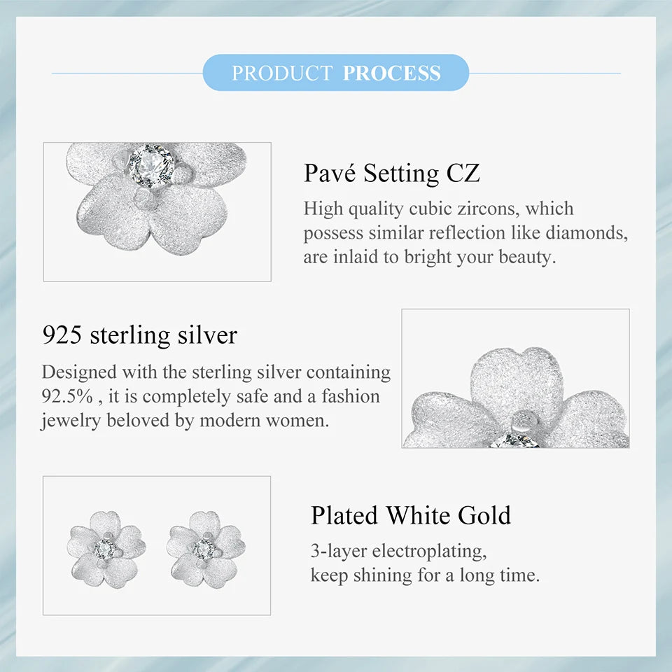 Elegant Flower Stud Earrings