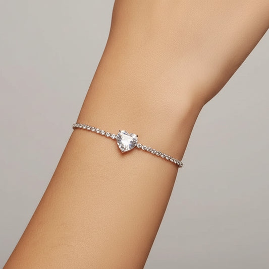Moissanite Chain Bracelet