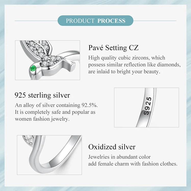 Hummingbird Adjustable Ring