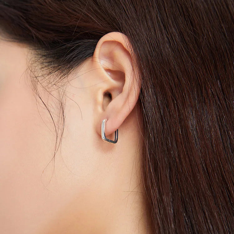 Square Buckle Hoop Earrings