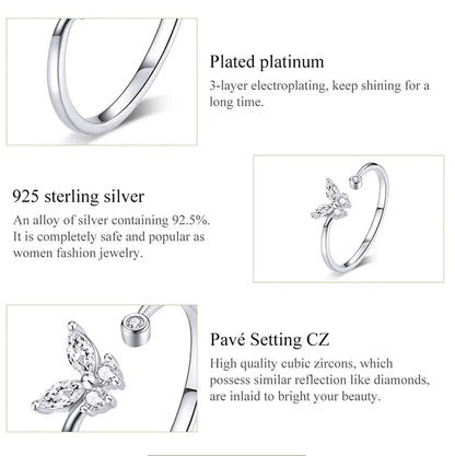 Butterfly Tail Adjustable Ring