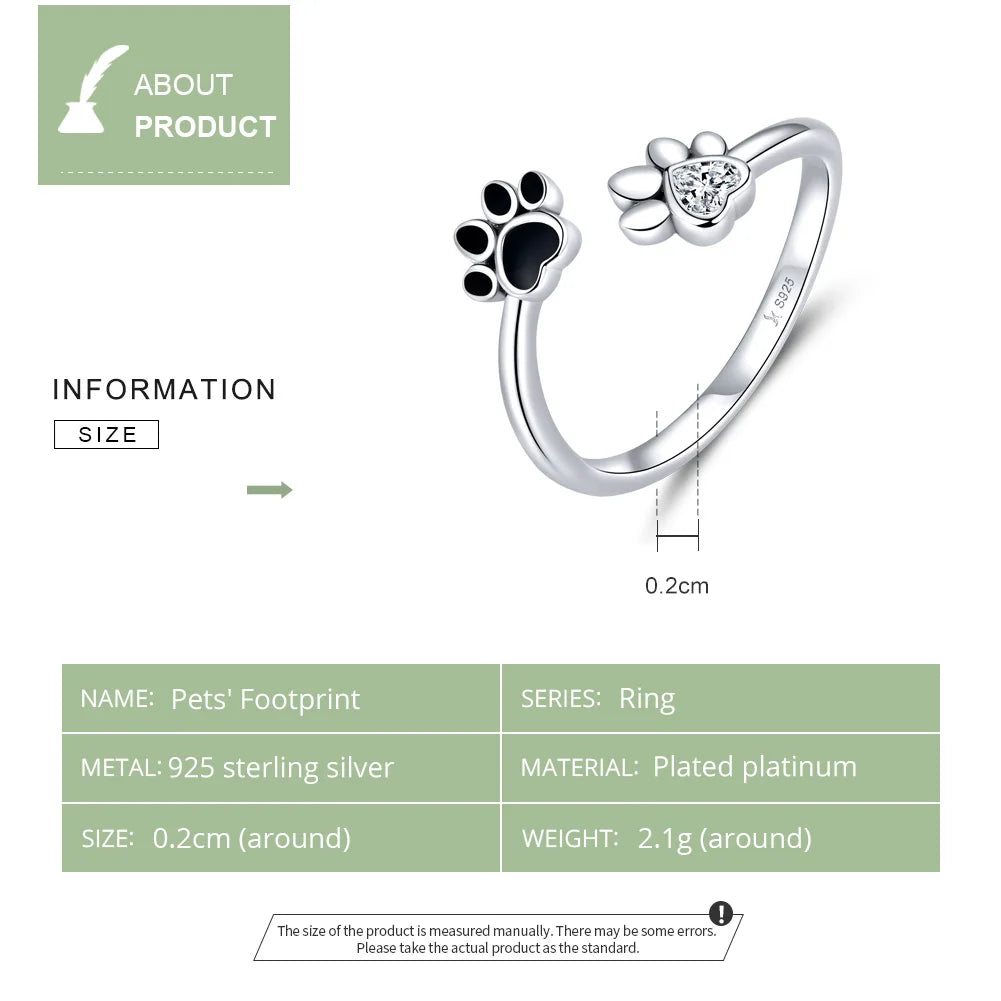 Dog Paw Adjustable Ring