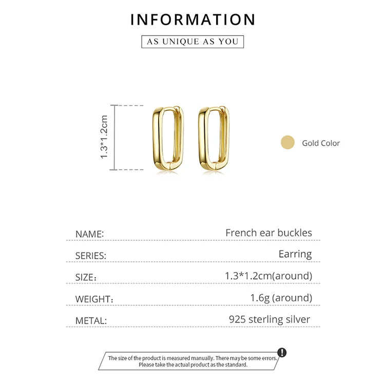 Square Buckle Hoop Earrings