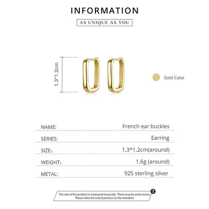 Square Buckle Hoop Earrings