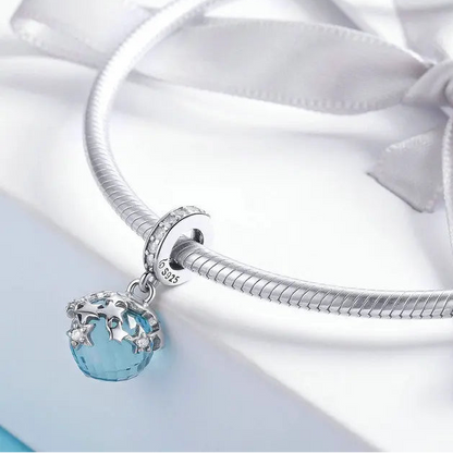 Blue Crystal Star Dangle Charm