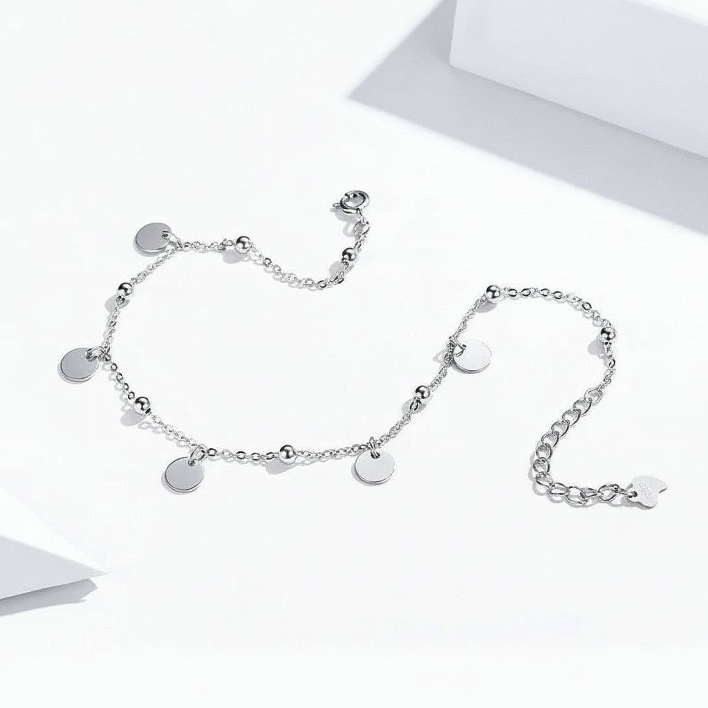 Silver Bead Anklet