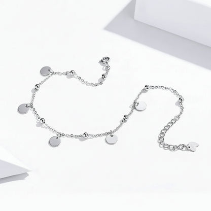 Silver Bead Anklet