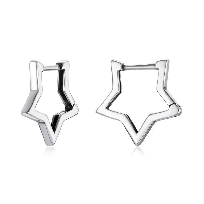 Hollow Star Huggie Earrings