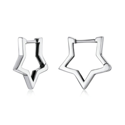 Hollow Star Huggie Earrings