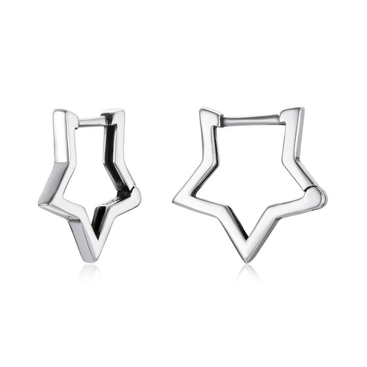 Hollow Star Huggie Earrings