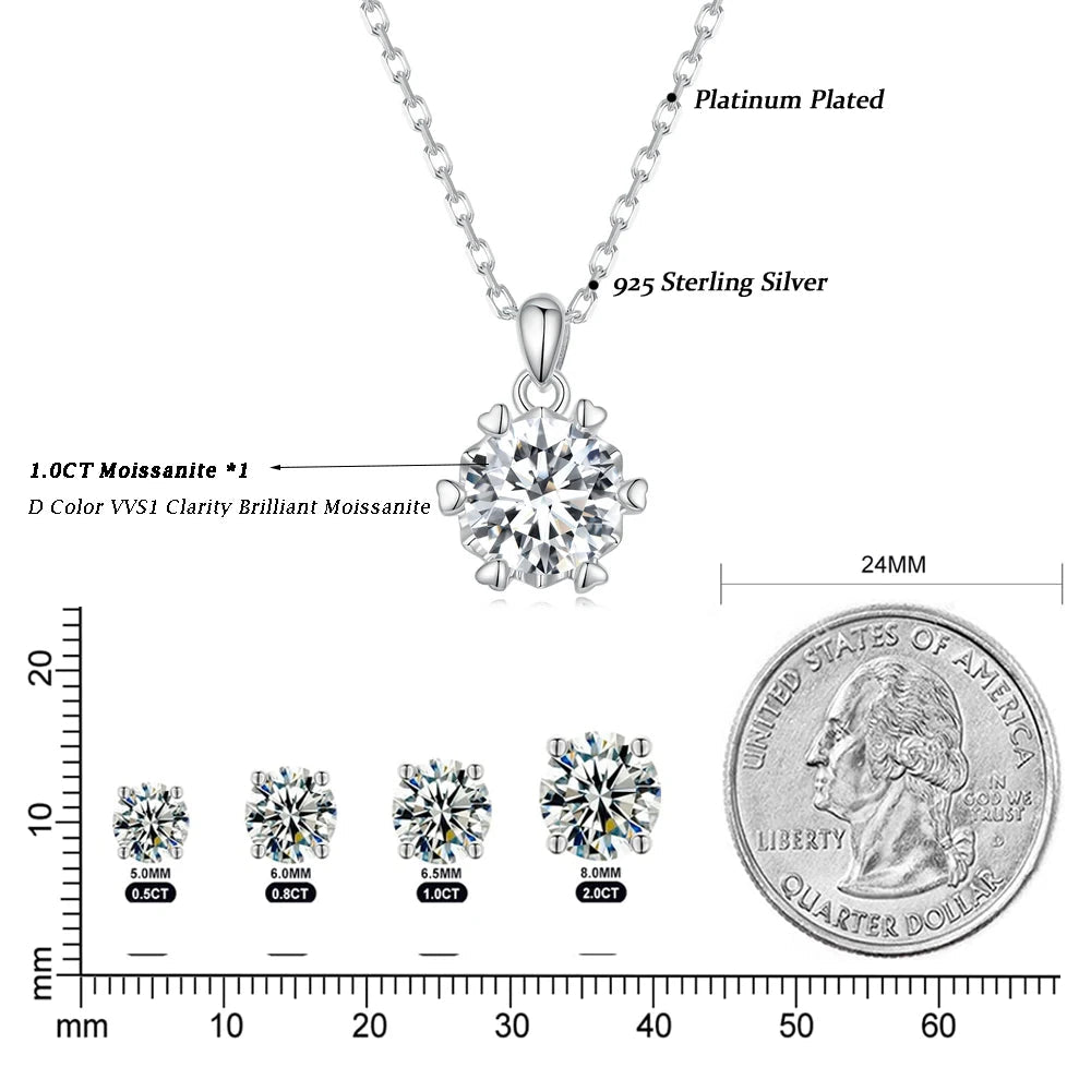 Moissanite Pendant Necklace