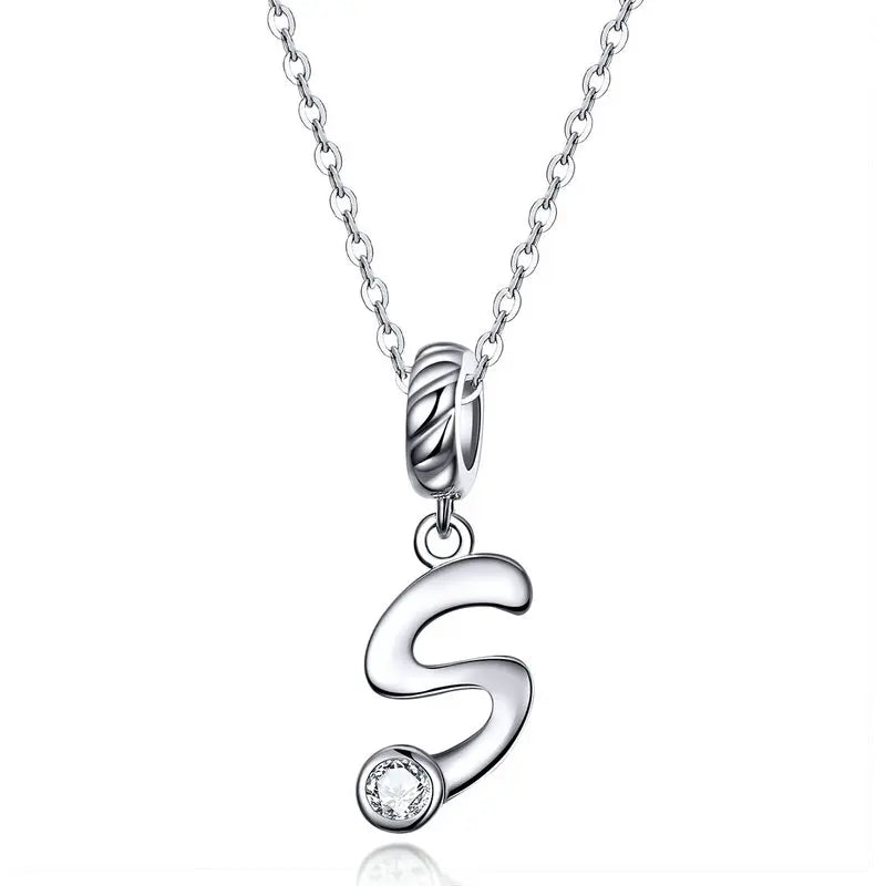 Initial Letter Pendant Necklace