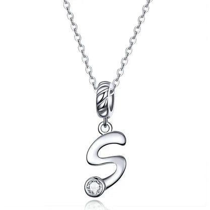 Initial Letter Pendant Necklace