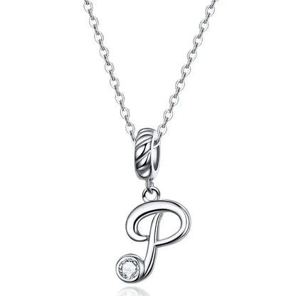 Initial Letter Pendant Necklace