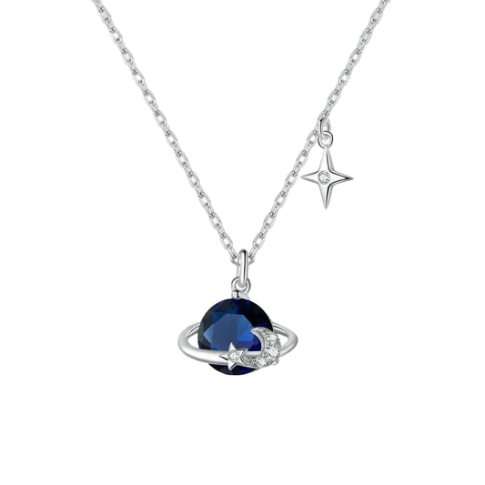 Blue Planet Pendant Necklace