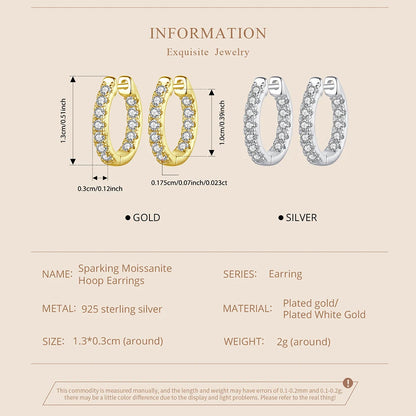 Moissanite Hoop Earrings