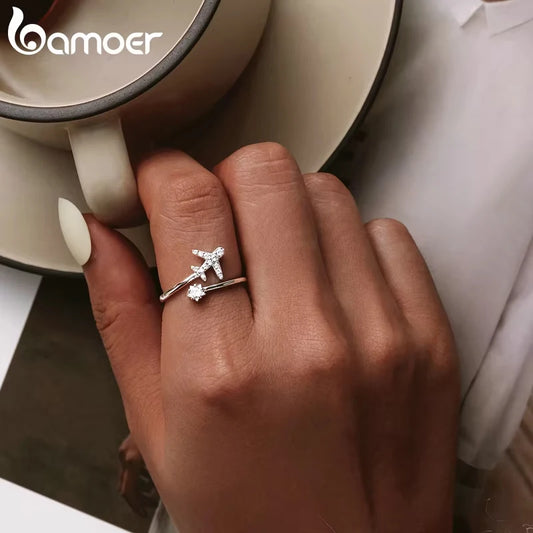 Flying Airplane Adjustable Ring