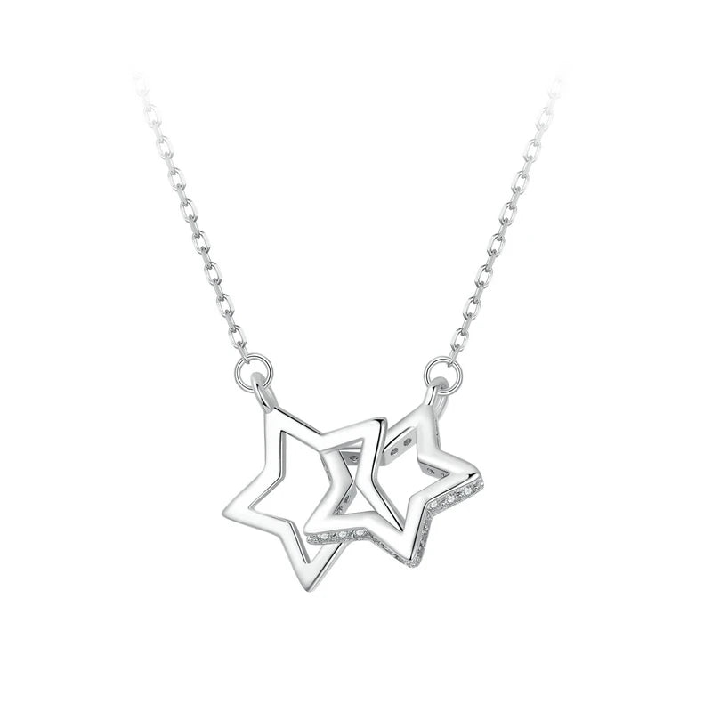 Connected Star Pendant Necklace
