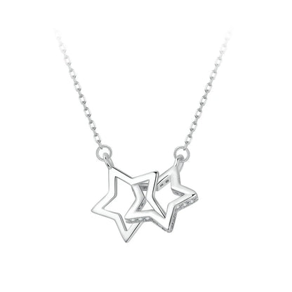 Connected Star Pendant Necklace