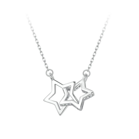 Connected Star Pendant Necklace