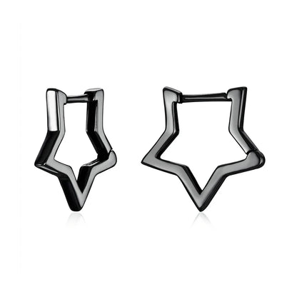 Hollow Star Huggie Earrings