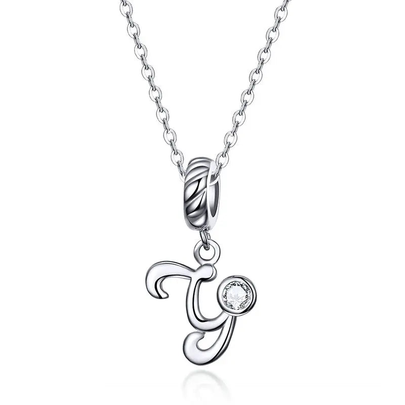 Initial Letter Pendant Necklace