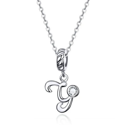 Initial Letter Pendant Necklace