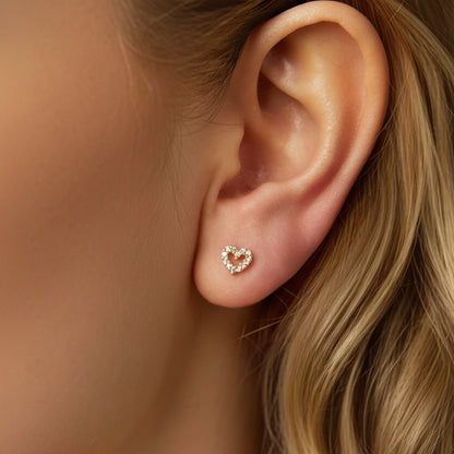 Heart Stud Earrings