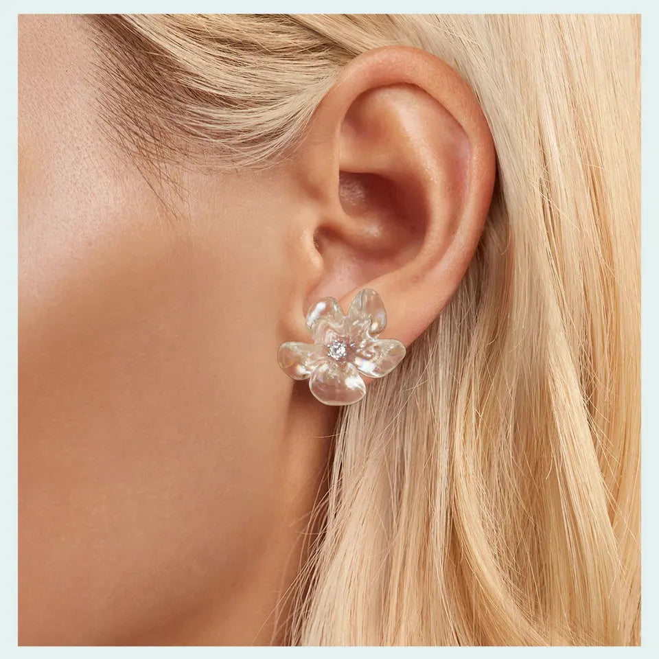 Flower Statement Stud Earrings