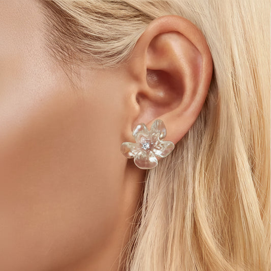 Flower Statement Stud Earrings