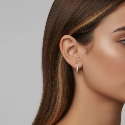 Moissanite Hoop Earrings