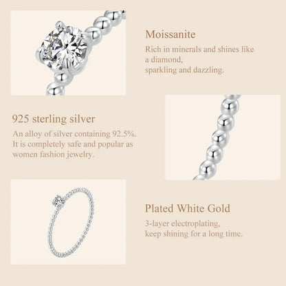 Moissanite Rope Band Ring