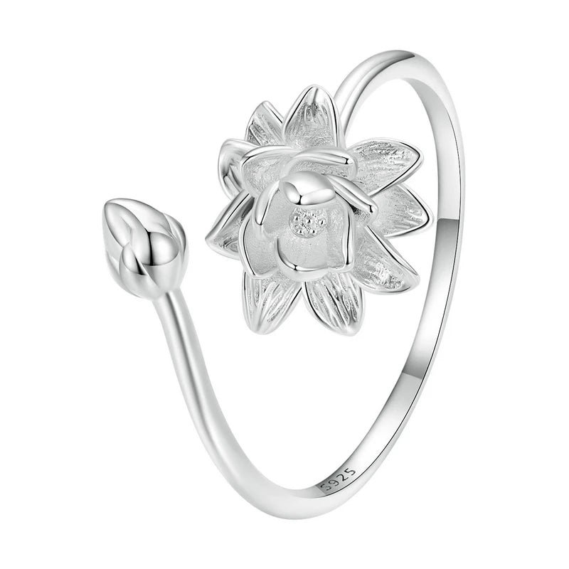 Lotus Flower Adjustable Ring