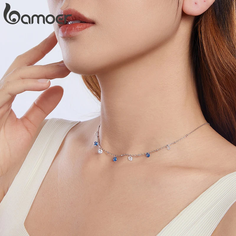 CZ Star Station Necklace