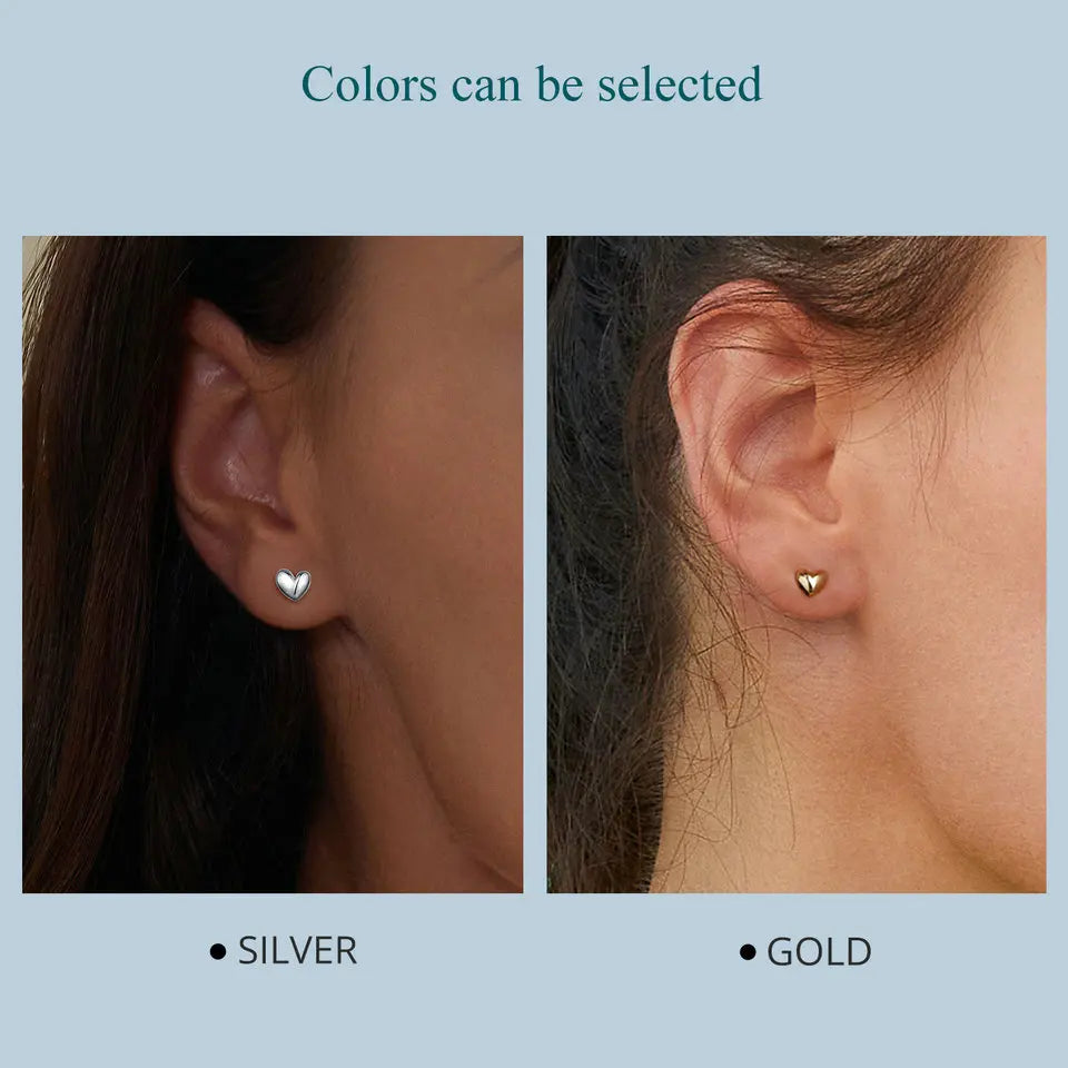 Mini Heart Stud Earrings