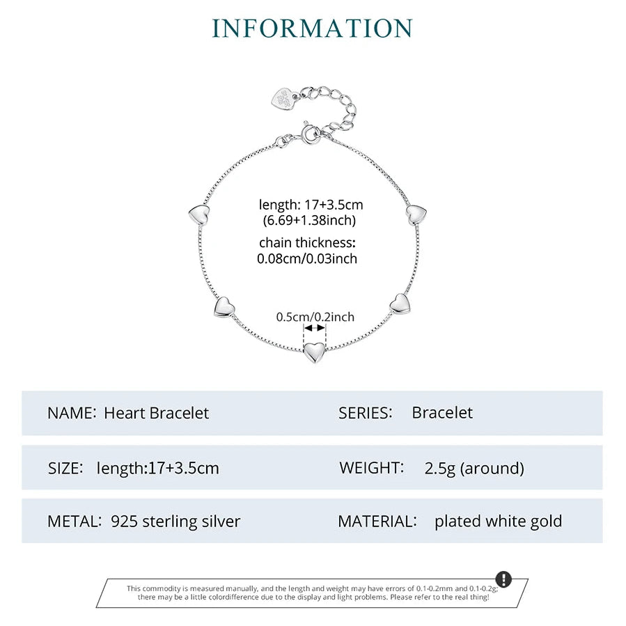 Heart Box Chain Bracelet