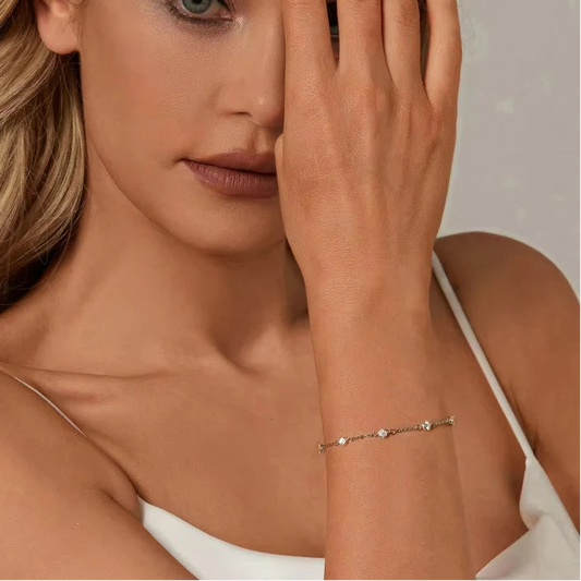 Starry Moissanite Bezel Bracelet