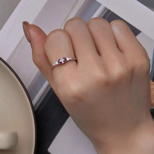 Oval Zircon Gemstone Ring